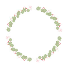 Hand drawn flower wreath illustration