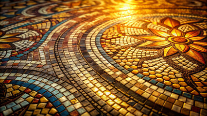 Obraz premium vibrant mosaic pattern with warm colors and intricate designs