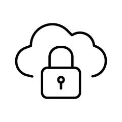 Cloud Security Vector Icon