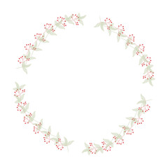 Hand drawn flower wreath illustration
