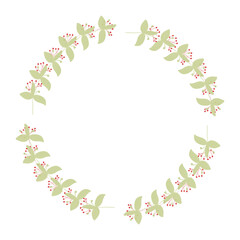 Hand drawn flower wreath illustration