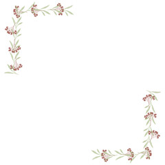 Hand drawn flower wreath illustration