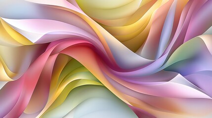 Fototapeta premium Colorful Abstract Waves Flowing in Soft Gradients and Curves Design