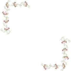Hand drawn flower wreath illustration