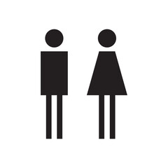 Lavatory and restroom sign for man and women isolated icon graphic vector	