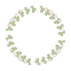 Hand drawn flower wreath illustration