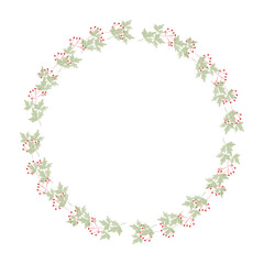 Hand drawn flower wreath illustration