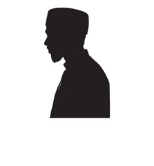 Muslim Man Silhouette Vector illustration 