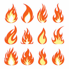 fire flame vector elements