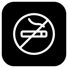 Editable no smoking sign  vector icon. Part of a big icon set family. Perfect for web and app interfaces, presentations, infographics, etc