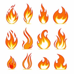 fire flame vector elements