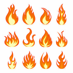 fire flame vector elements