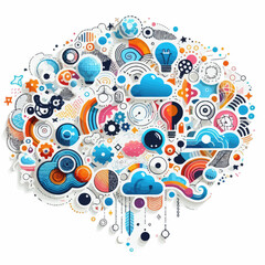 Obraz premium social network connection