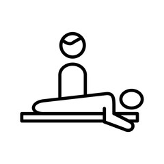 Couple massage Vector Icon