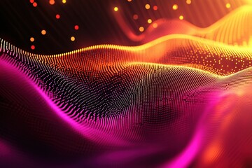 Colorful Abstract Waves with Fine Dots Creating a Vibrant Flowing Pattern