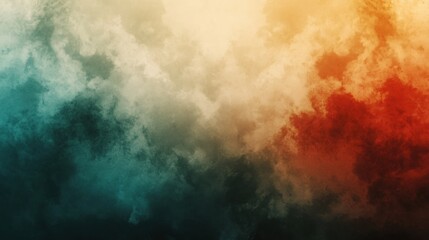 Fototapeta premium Colorful Abstract Clouds with Warm and Cool Tones for Artistic Backgrounds
