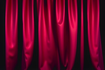 Fototapeta premium Rich Red Velvet Curtain Drapes - Photograph