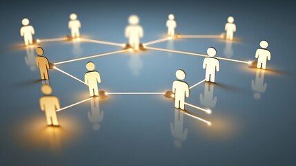 Conceptual Illustration of Networking and Connectivity in a Digital Environment