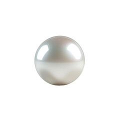 Elegant White Pearl Sphere on a Transparent Background
