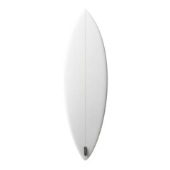 Clean White Surfboard Isolated on a Black Background for Design