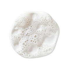 Foam Bubbles on White Surface Viewed from Above Close-Up Detail