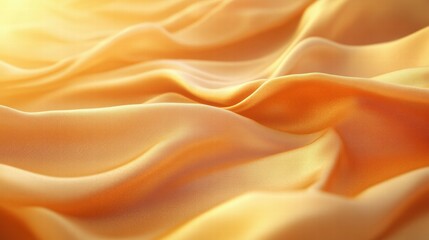 Fototapeta premium A close-up of flowing orange fabric, showcasing texture and light.