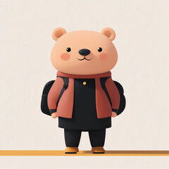 cartoon bear with a smile