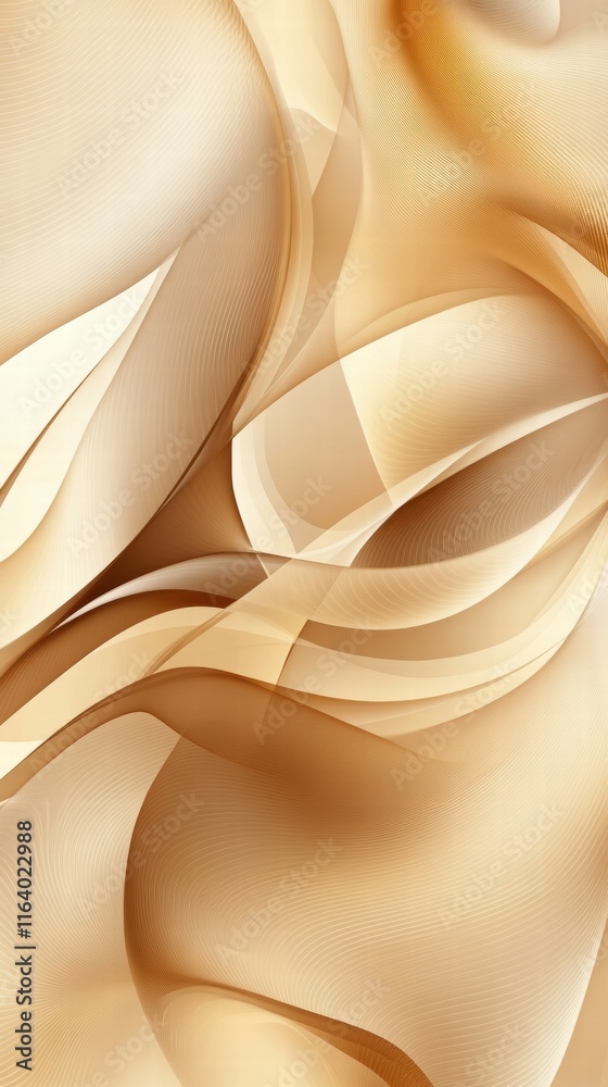 Aufkleber abstract warm-toned waves creating a fluid, soft texture.