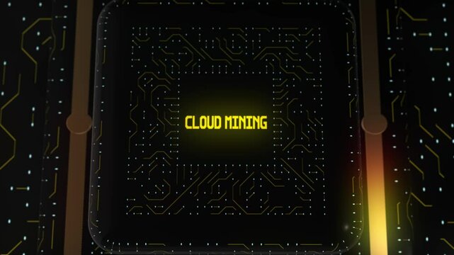 Digital Tech Circuit Board Cloud Mining