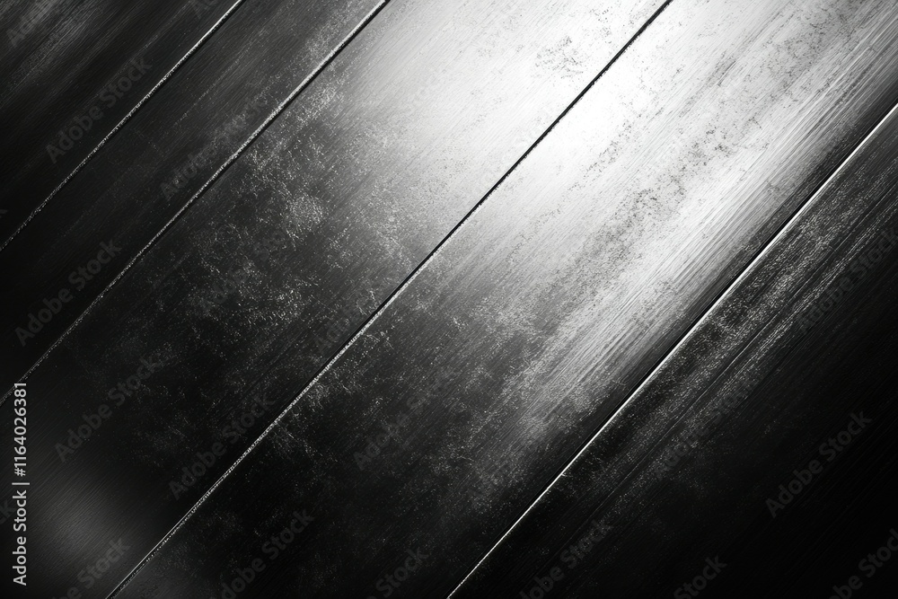 Poster a textured, diagonal pattern of polished metal surfaces reflecting light.