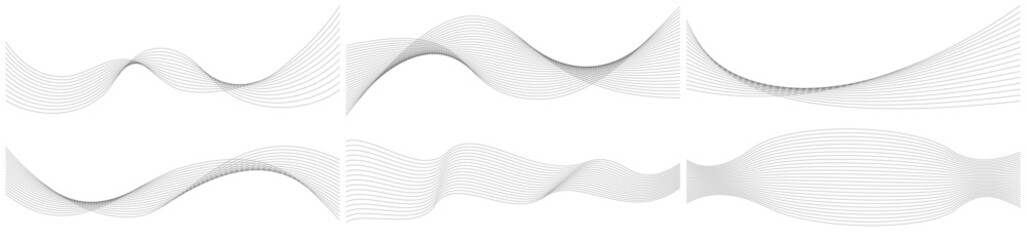 Futuristic curved backgrounds for business and technology-related designs.