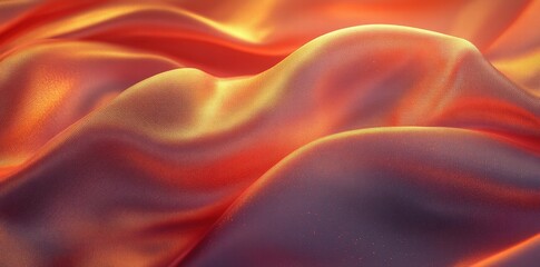 Obraz premium A close-up view of flowing fabric with warm colors and smooth textures.