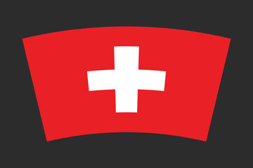 Switzerland flag, The flag of Switzerland, Flag of Switzerland national country symbol illustration Vector, Rectangle Switzerland flag illustration, Flat vector illustration
