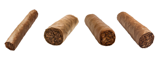 Hand-Rolled Cigar with Natural Leaf Wrapping Set