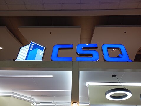 Csq sign at Philconstruct Expo in Pasay, Philippines