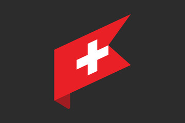 Obraz premium Switzerland flag, The flag of Switzerland, Flag of Switzerland national country symbol illustration Vector, Rectangle Switzerland flag illustration, Flat vector illustration 