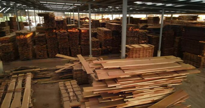 Massive Timber Storage in an Industrial Warehouse