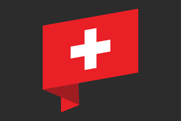 Switzerland flag, The flag of Switzerland, Flag of Switzerland national country symbol illustration Vector, Rectangle Switzerland flag illustration, Flat vector illustration
