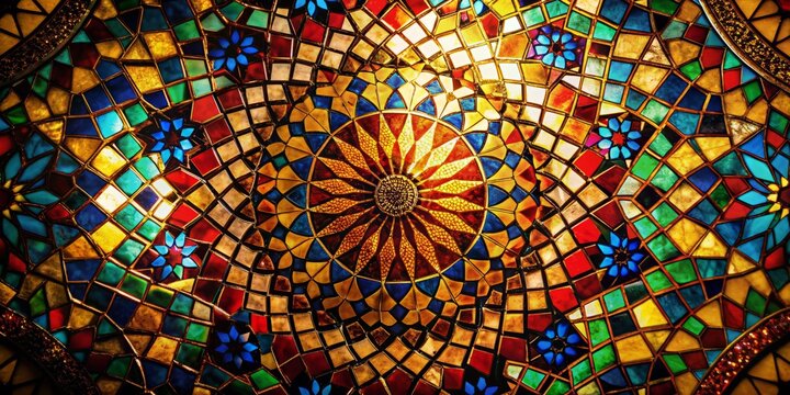 Silhouette of Abstract Mosaic Pattern, 545 Design Element