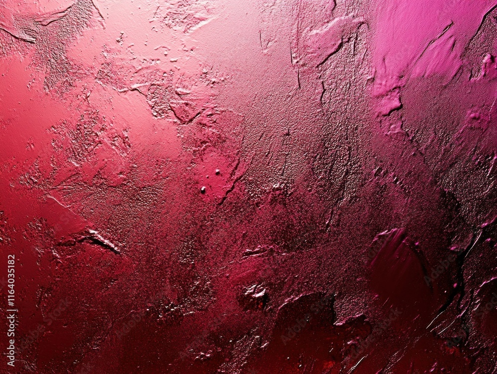 Poster Abstract textured surface with deep red hues and a glossy finish.