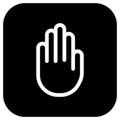 Obraz premium Editable stop, sign language vector icon. Part of a big icon set family. Perfect for web and app interfaces, presentations, infographics, etc