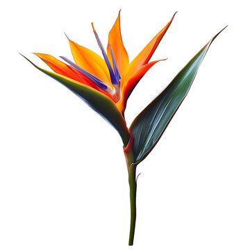 Fototapeta strelitzia flower isolated on transparent background