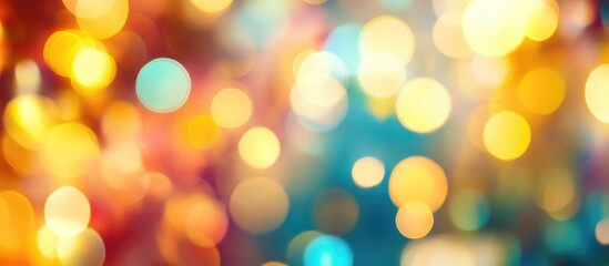 Fototapeta premium Vibrant abstract bokeh lights creating a soft illuminated atmosphere perfect for stylish backgrounds and modern design projects
