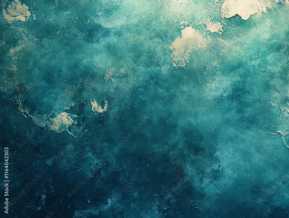 Poster an abstract representation of water with varying shades of blue and hints of white.