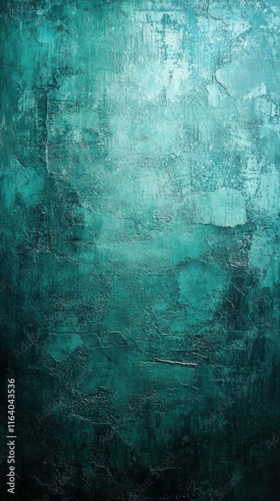 Poster a textured surface in shades of teal, evoking a serene and abstract atmosphere.