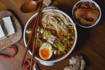 Kimchi Korean Ramen soup Sundubu jjigae