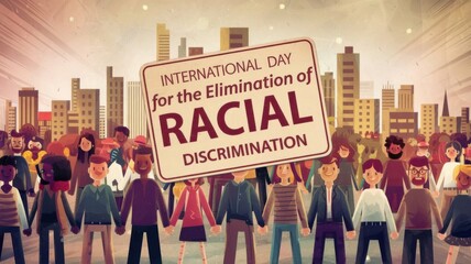 International Day for the Elimination of Racial Discrimination Wallpaper Background, Celebrating Racial Equality, Social Justice, Unity, and the Global Fight Against Racism, Promoting Diversity