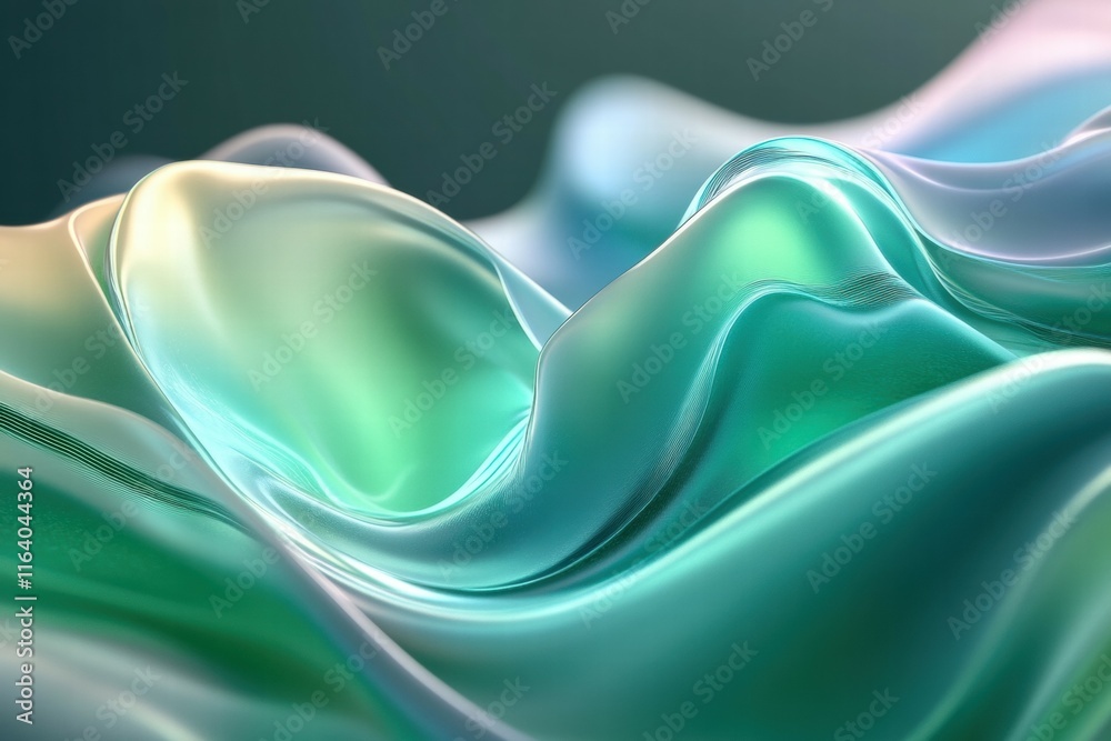 Aufkleber A smooth, flowing abstract representation of fabric-like textures in soft colors.