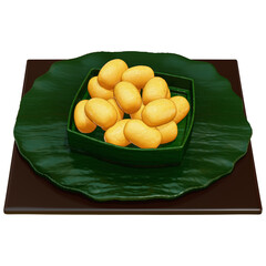 Thai Dessert , Med Kanoon Clipart On transparent background , 3D Rendering