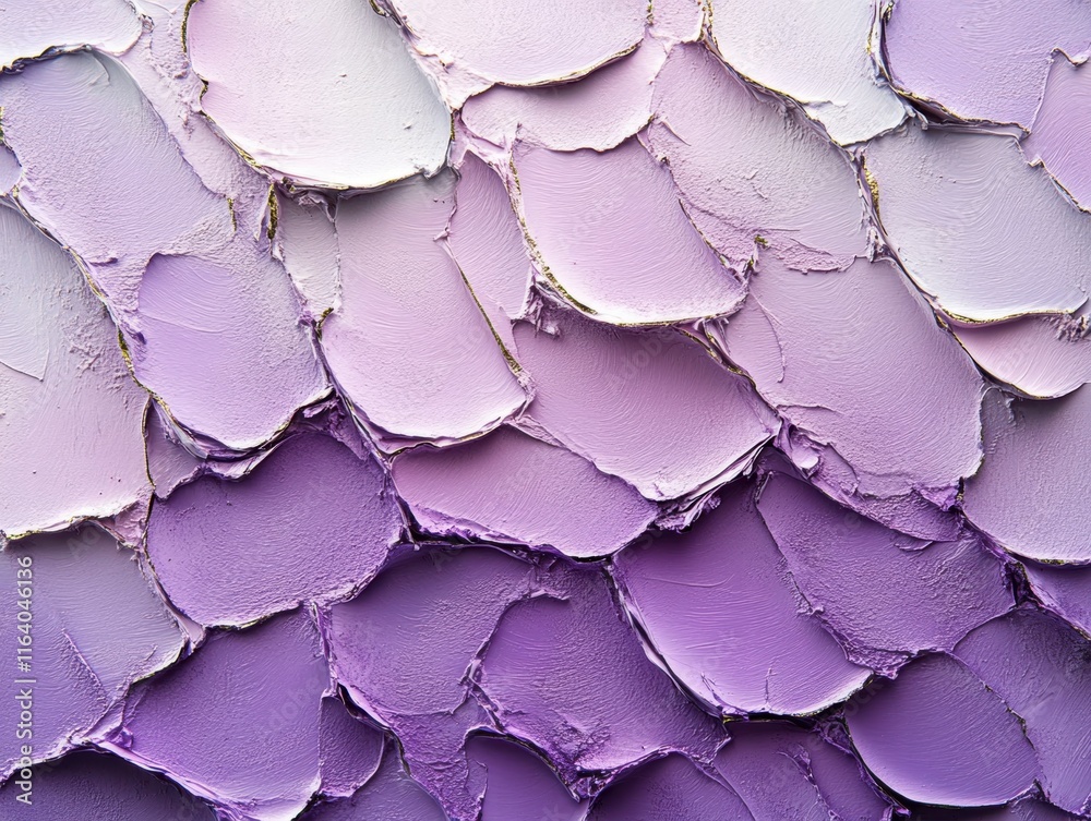 Poster abstract texture resembling overlapping scales in shades of purple.